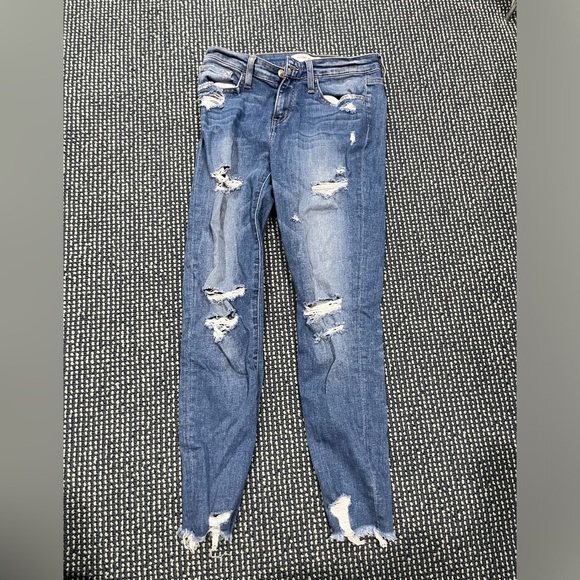 FLYING MONKEY distressed blue jeans - Picture 1 of 2